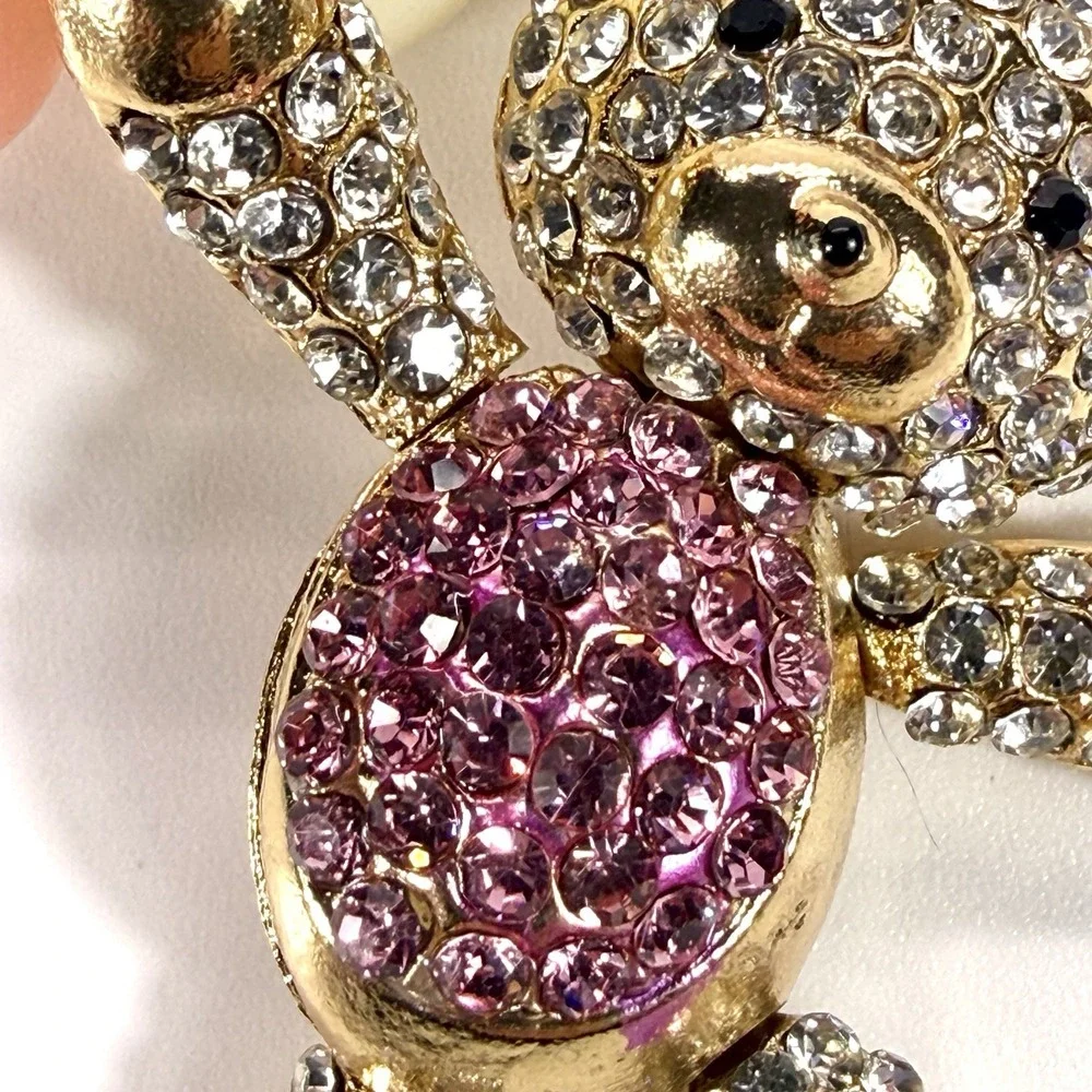 Adorable New Bling Pink Bear Keyring‎ Floating W Multicolor Vibrant Ballon's !!!